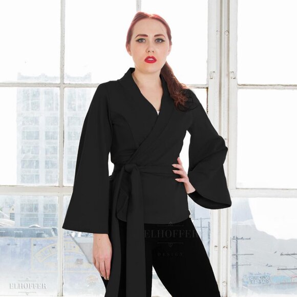 Elhoffer Design Galactic Knight Wrap Top - Picture 1 of 4